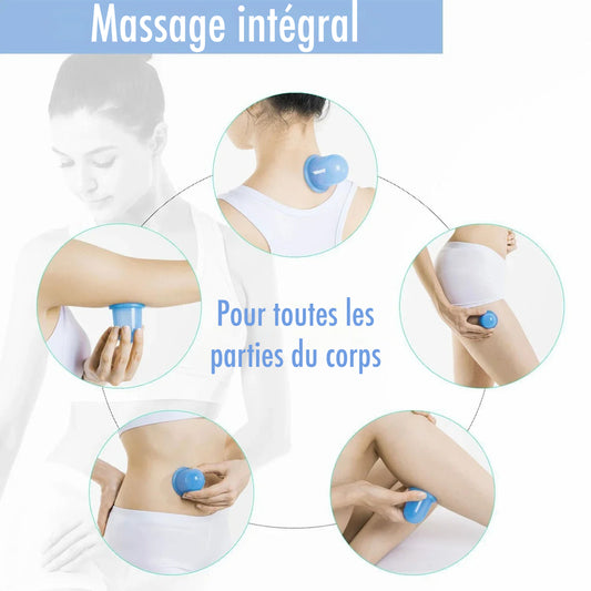 MassageCups ™- bleu | Massage facial et corps